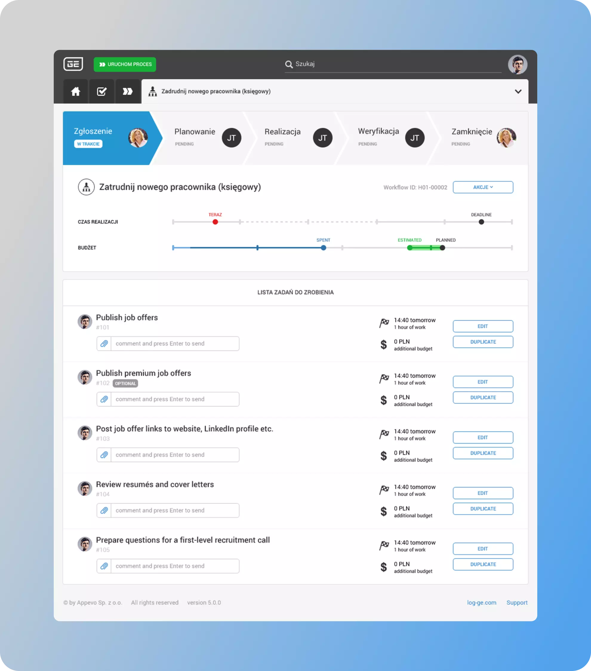 LOG Process Wizard